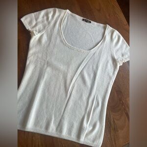 Loro Piana Cream Knit Cashmere Top